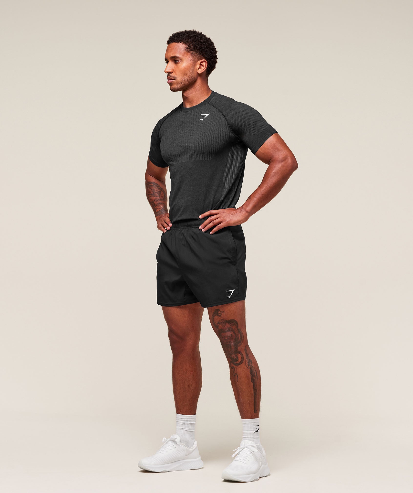 Vital Seamless T-Shirt - Black/Silhouette Grey — imagem 5