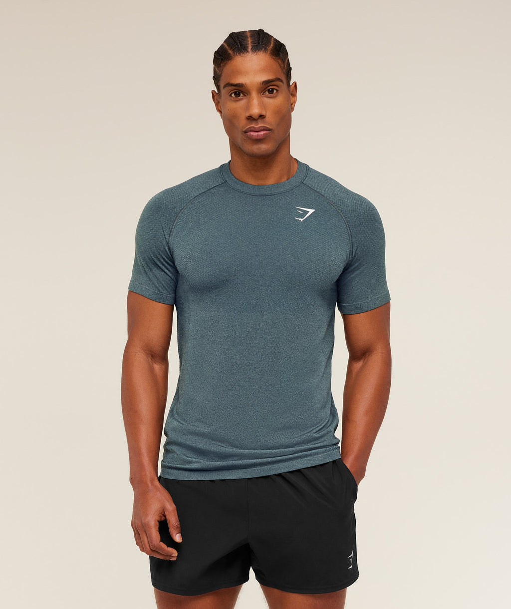 Vital Seamless T-Shirt - Iron Blue /  Stealth Blue — imagem 4