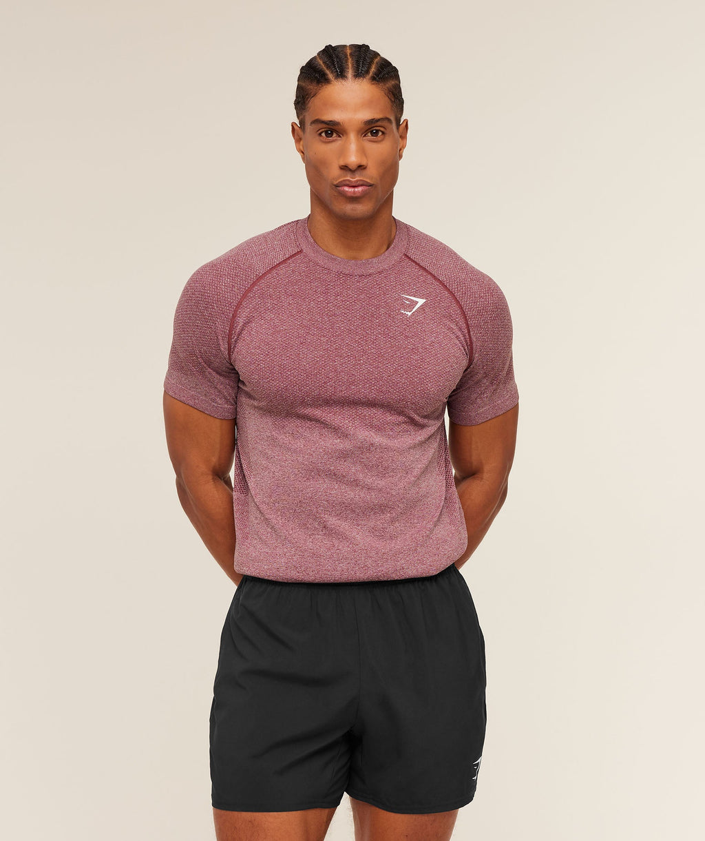 Vital Seamless T-Shirt - White/Port — imagem 4