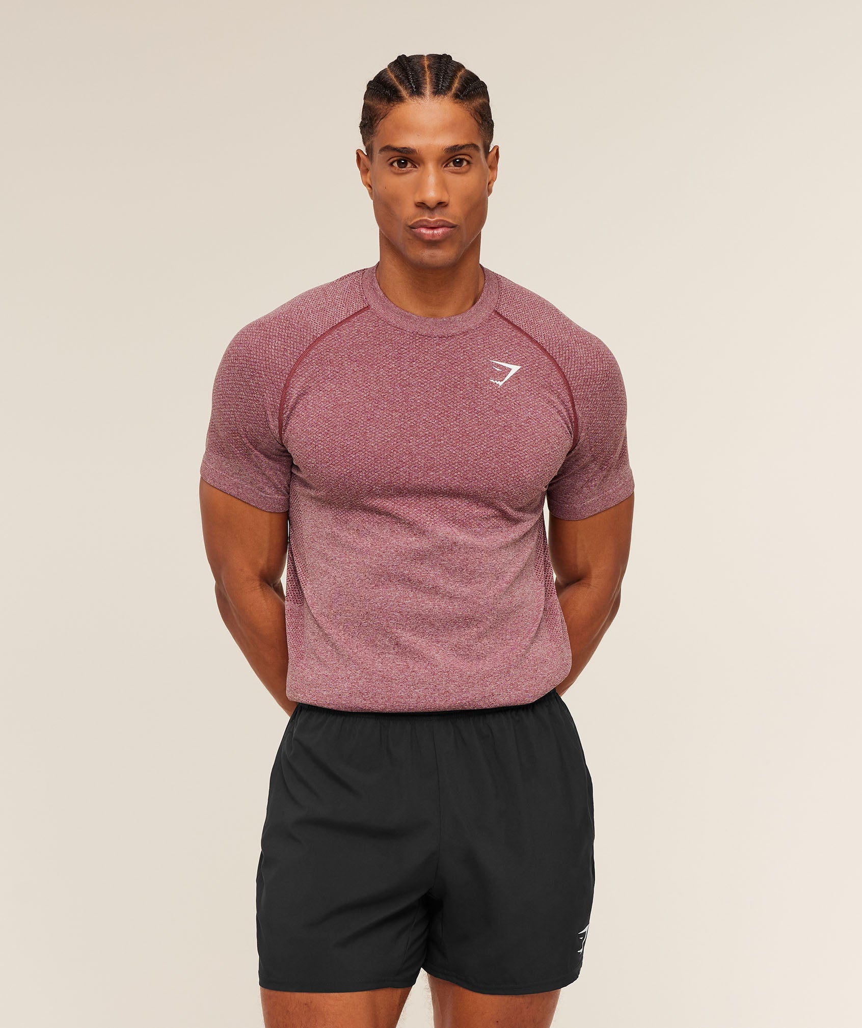 Vital Seamless T-Shirt - White/Port — imagem 4