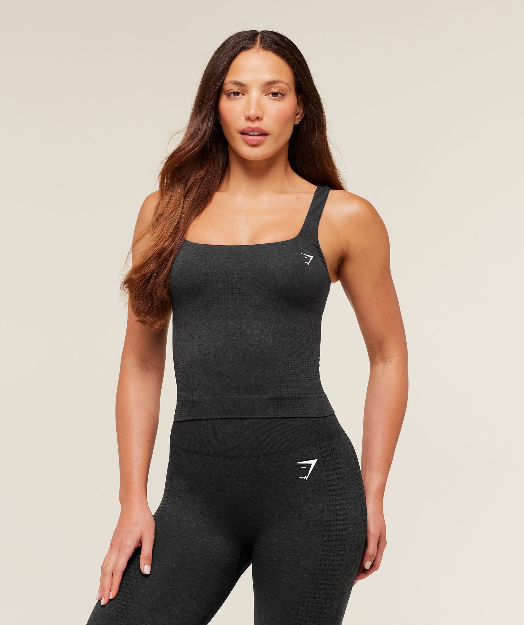 Vital Tank With Shelf - Black Marl — imagem 1