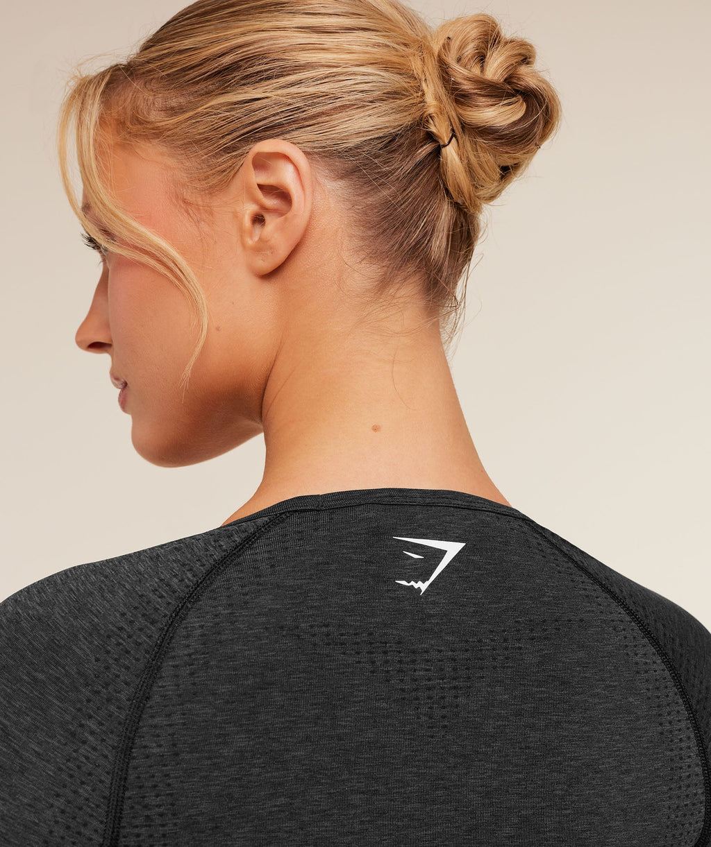 Vital Sweetheart Neck Crop Top - Black Marl — imagem 6