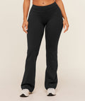 Whitney Mid-High Rise Flared Leggings - Black — imagem 1