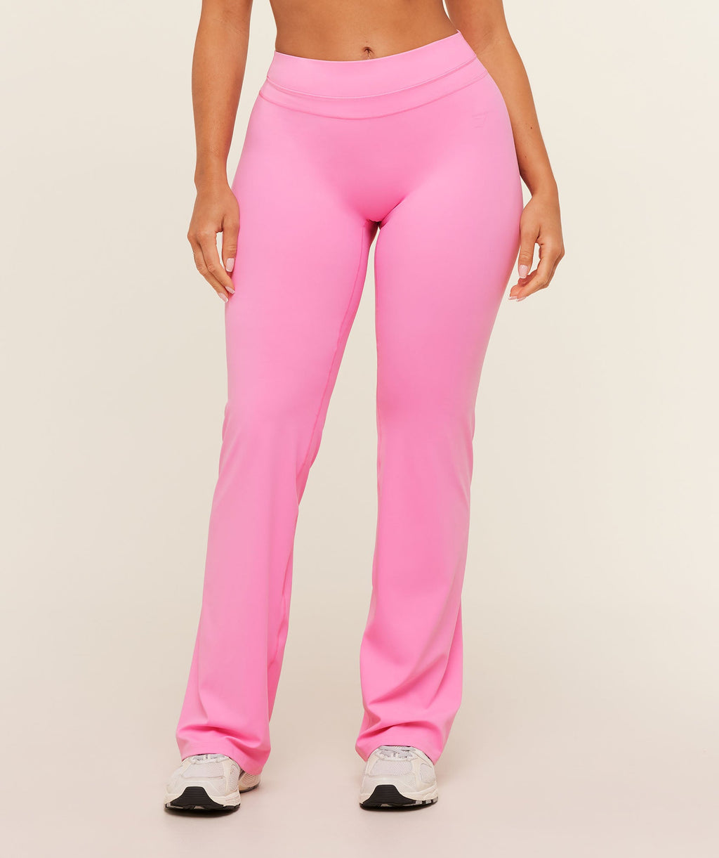 Whitney Mid-High Rise Flared Leggings - Focus Pink — imagem 1