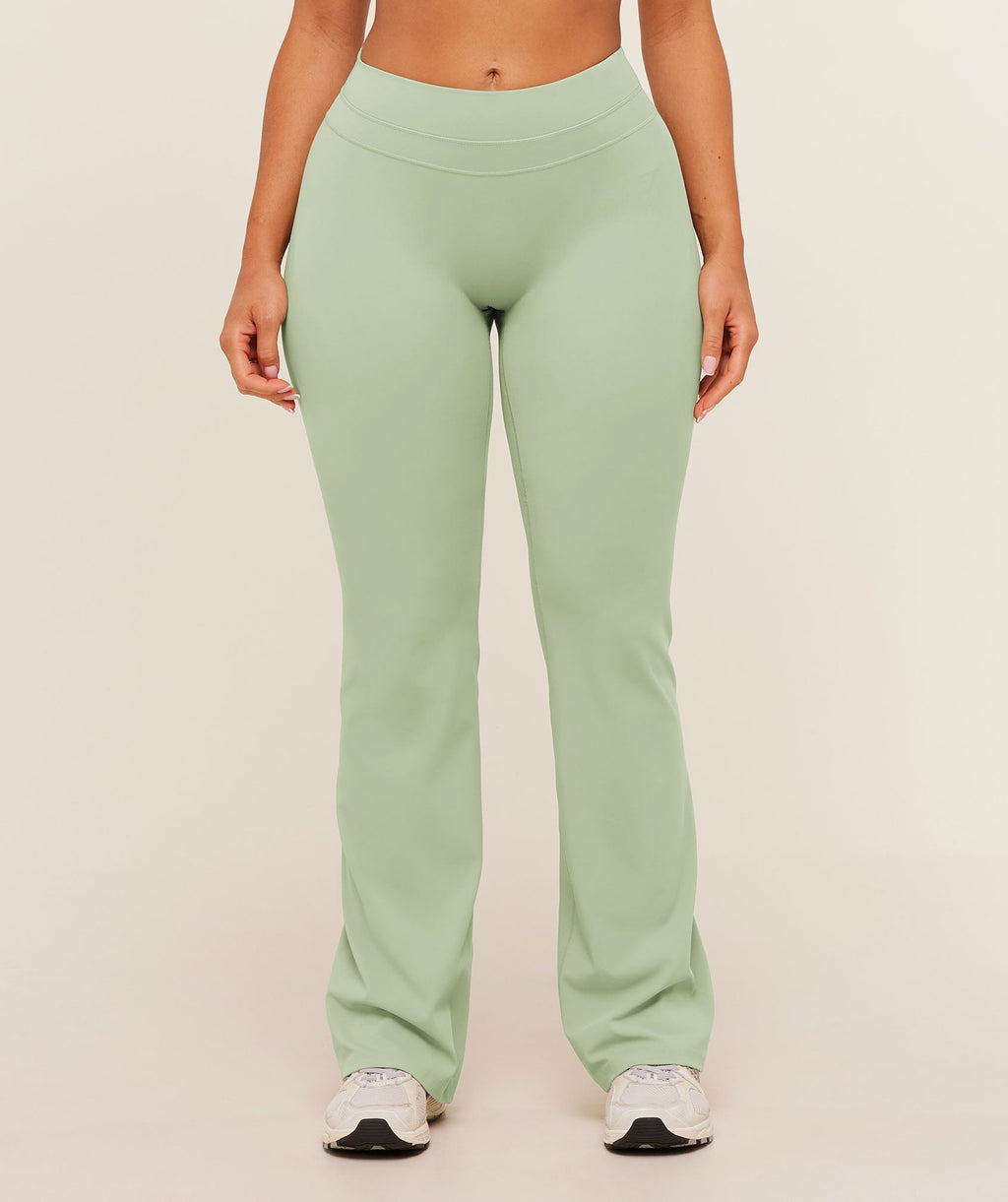 Whitney Mid-High Rise Flared Leggings - Haze Green — imagem 1