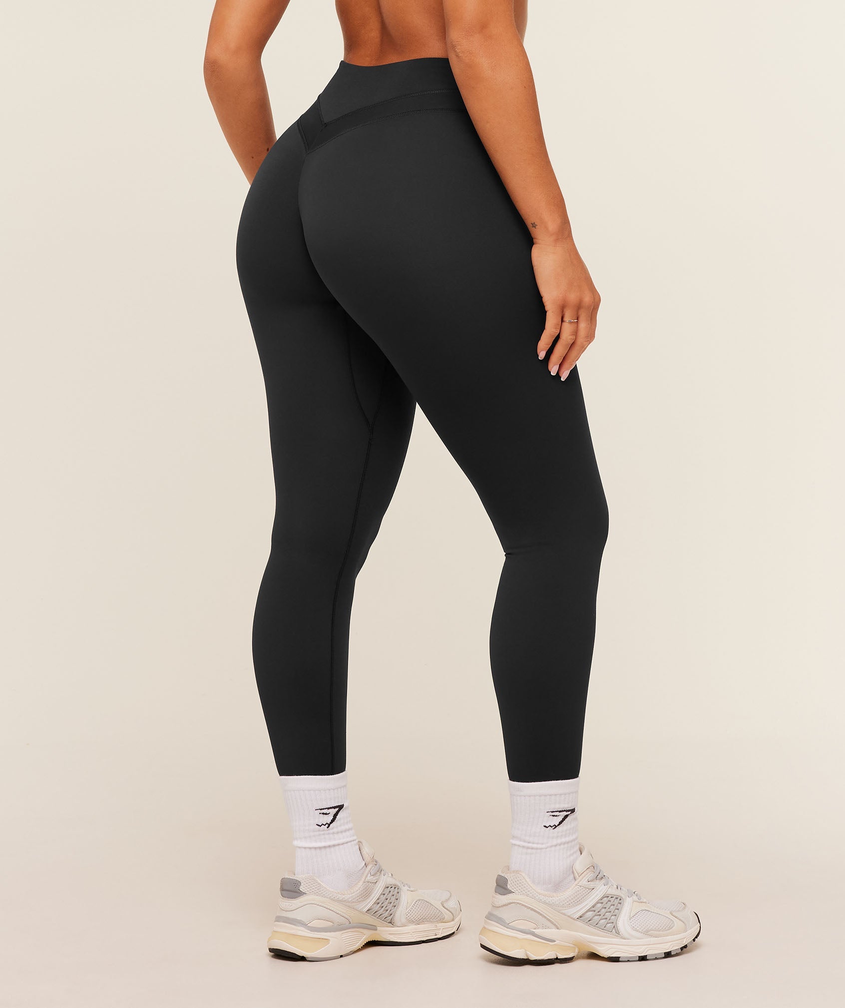 Whitney Mid-High Rise Leggings - Black — imagem 3