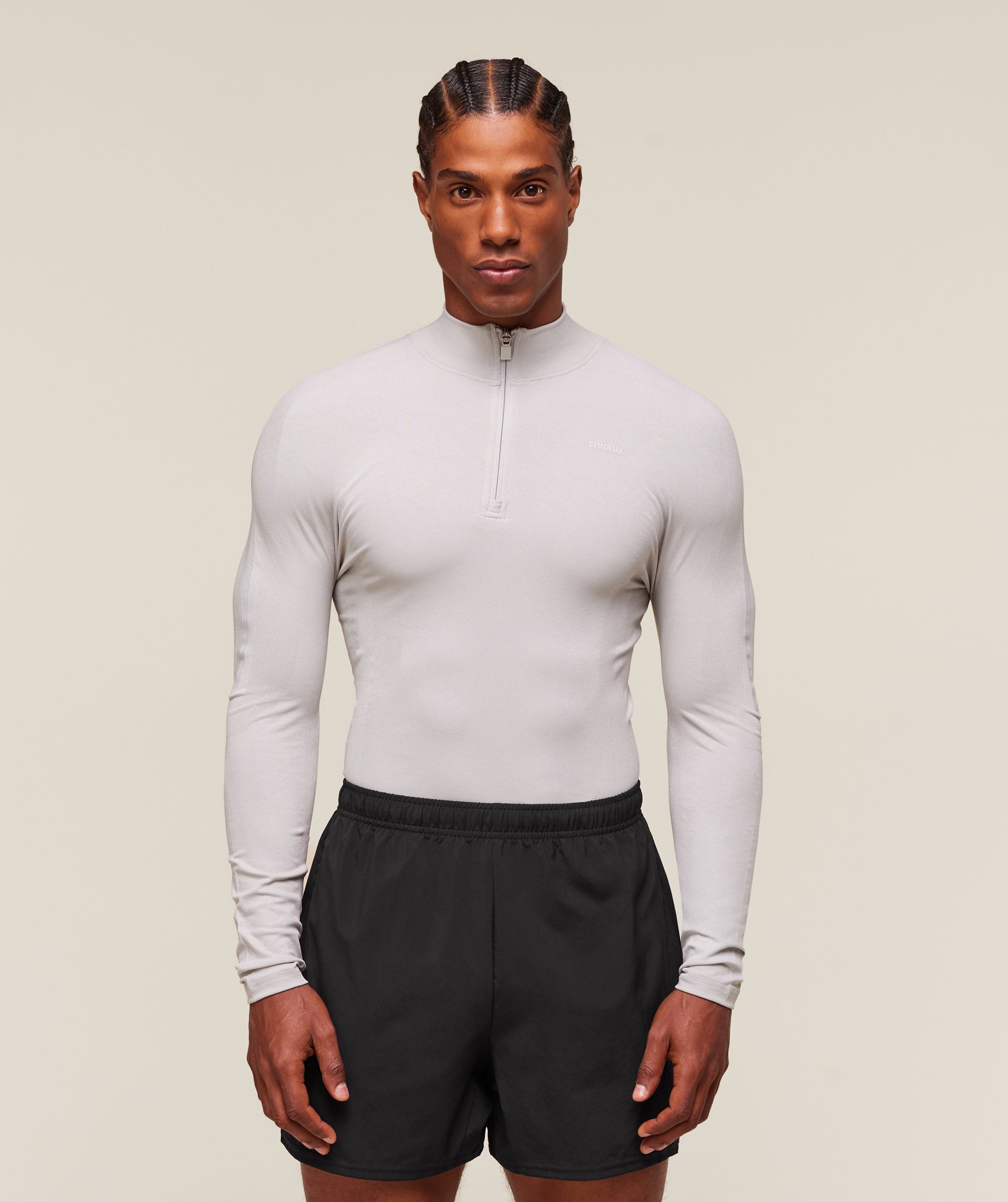 everywear Warp Knit 1/4 Zip - Tame Grey — imagem 1