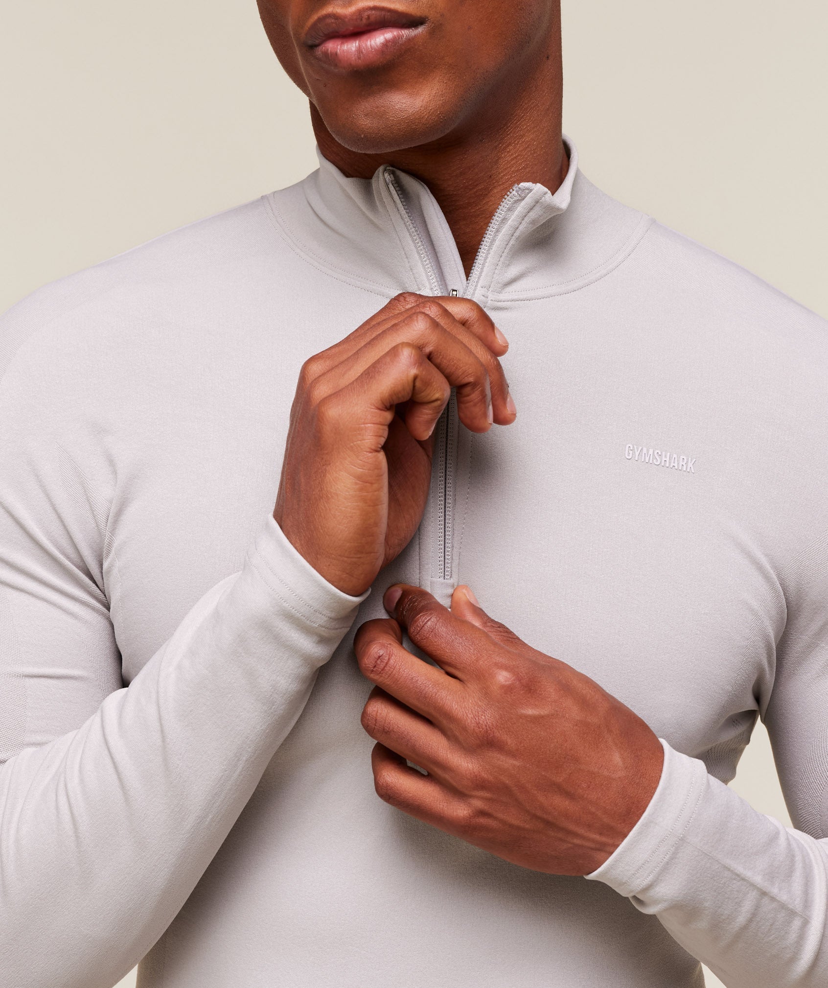 everywear Warp Knit 1/4 Zip - Tame Grey — imagem 5
