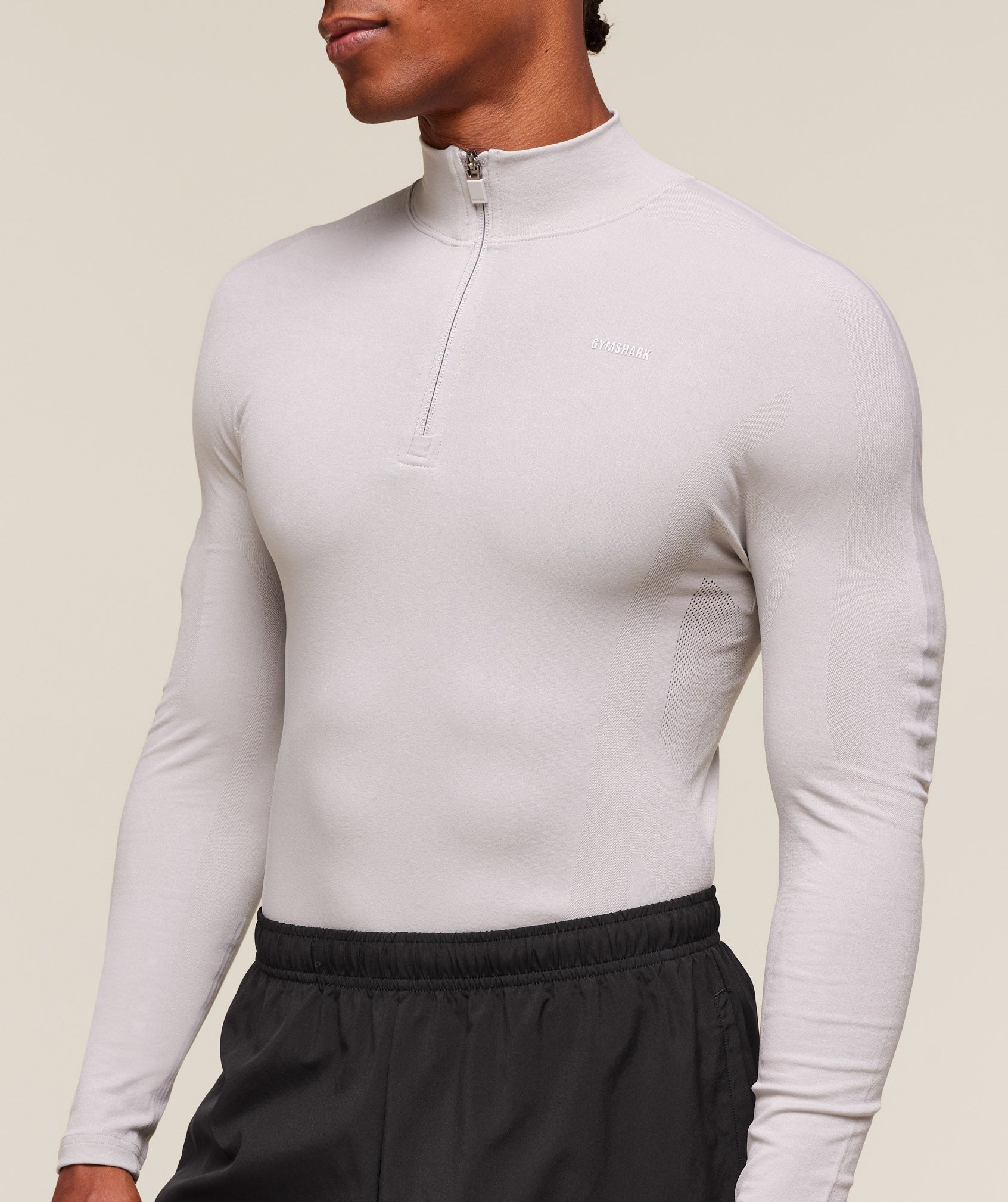 everywear Warp Knit 1/4 Zip - Tame Grey — imagem 6