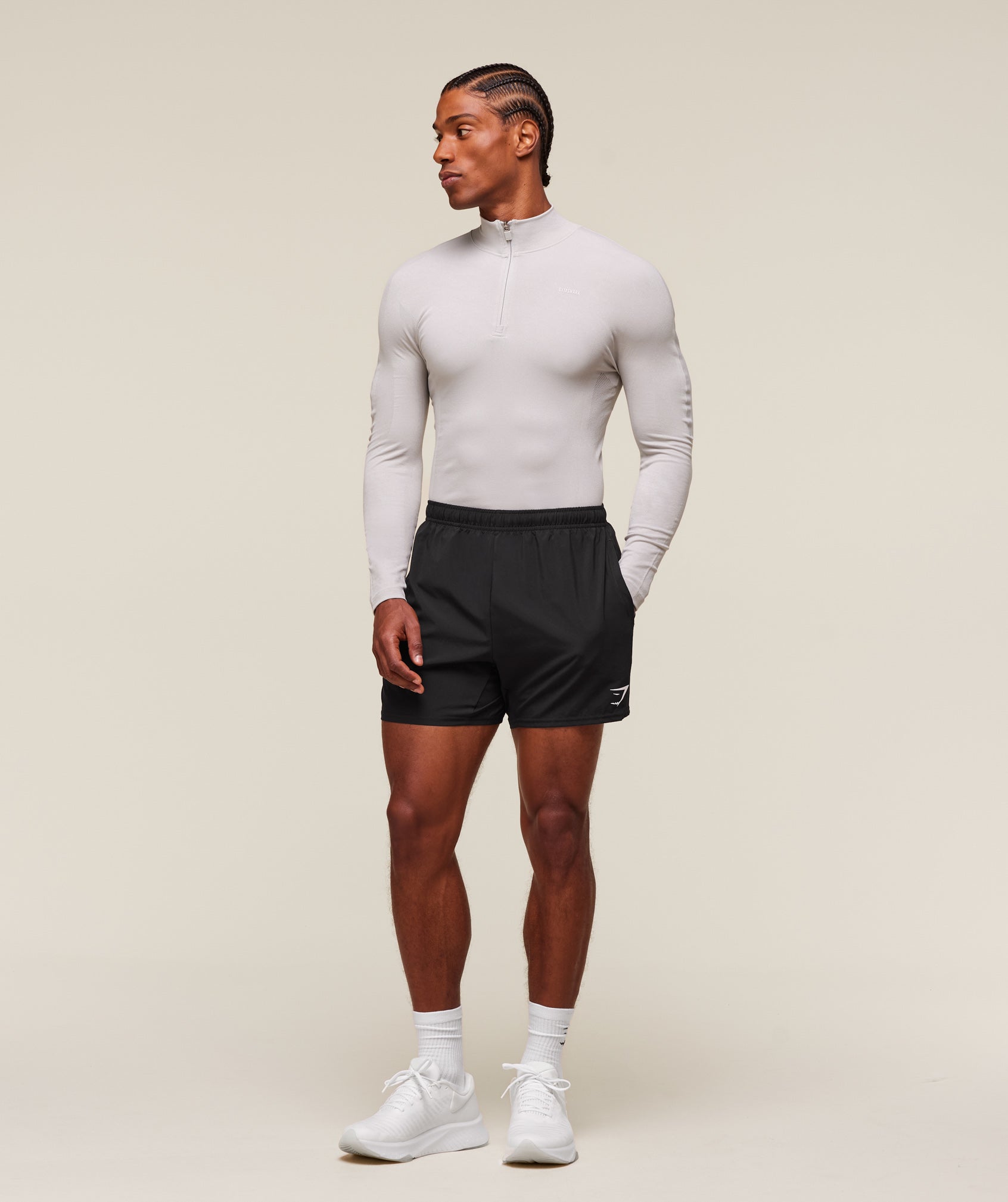 everywear Warp Knit 1/4 Zip - Tame Grey — imagem 3