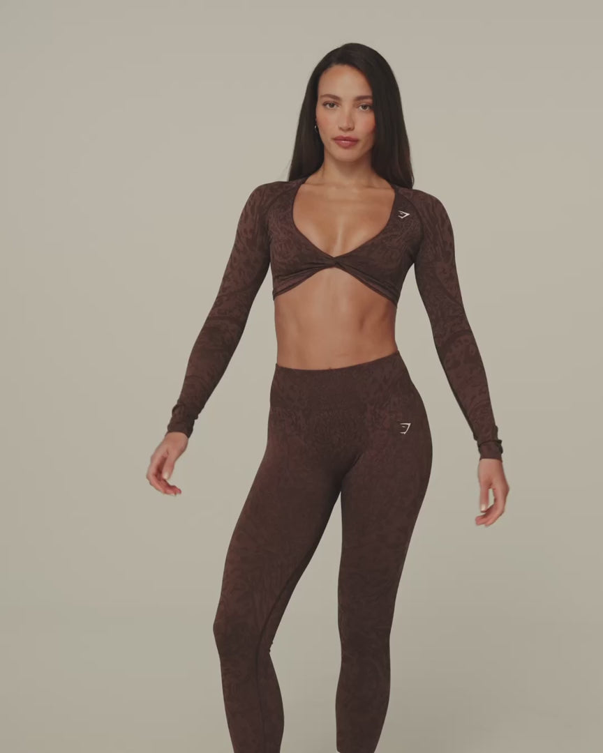 Top Gymshark Adapt Animal X Whitney Long Sleeve Crop Top