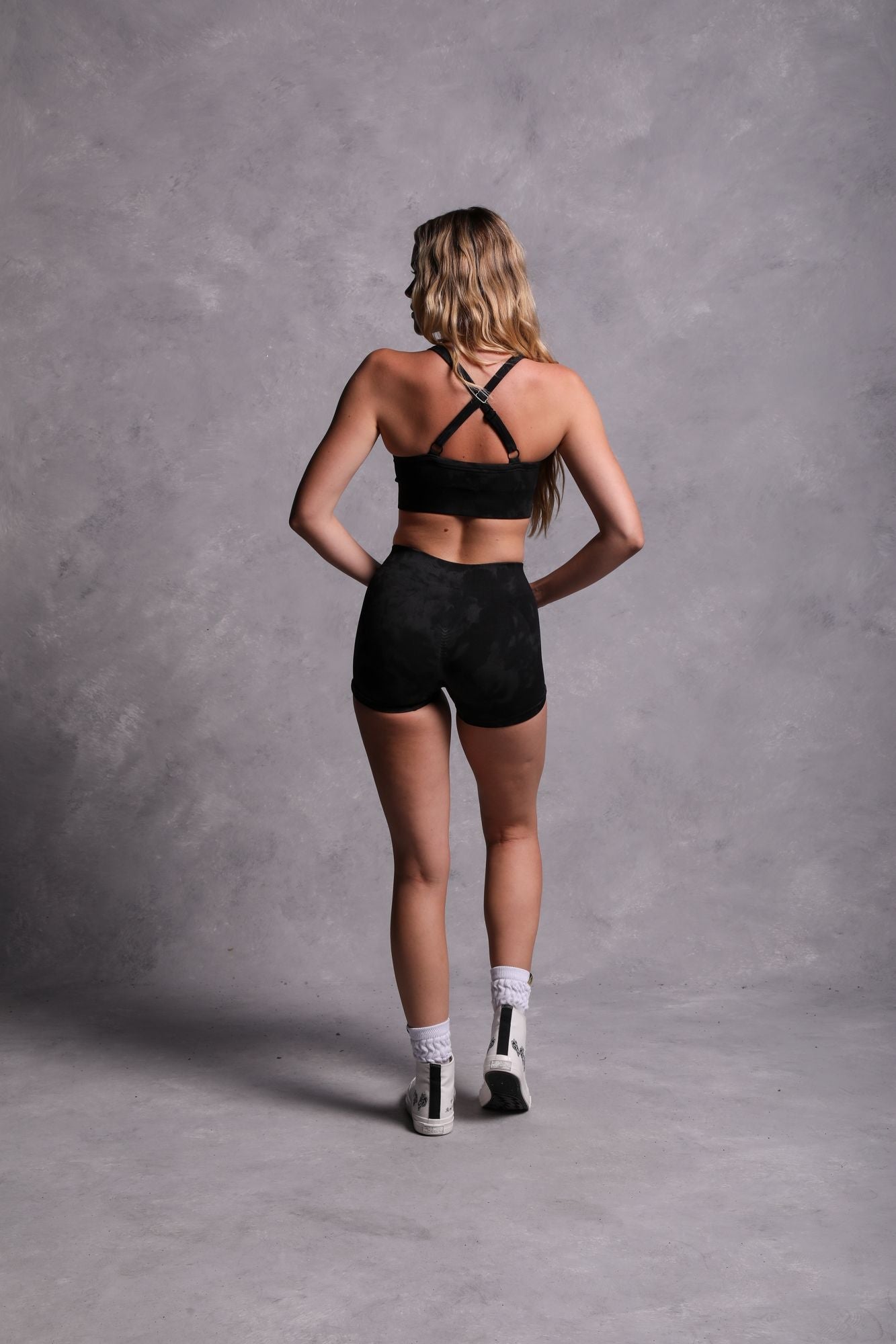 Hardcore "Everson Seamless" Sierra Bra in Tonal Black Jumbo Marble — imagem 7